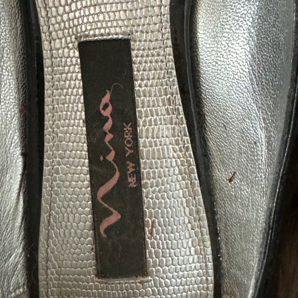 Beautiful Nina Ballerinas with diamanté buckles black suede 36.5 - Picture 4 of 6